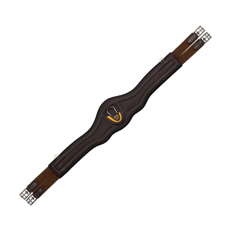 Jumping girth contoured leather