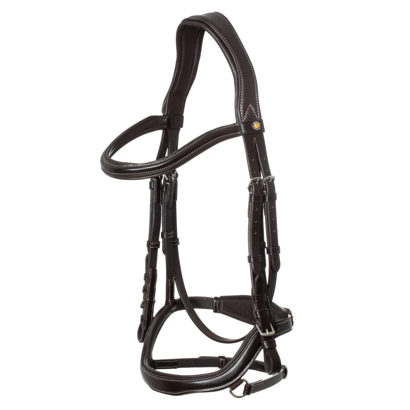 Anatomical bridle contrast stitching
