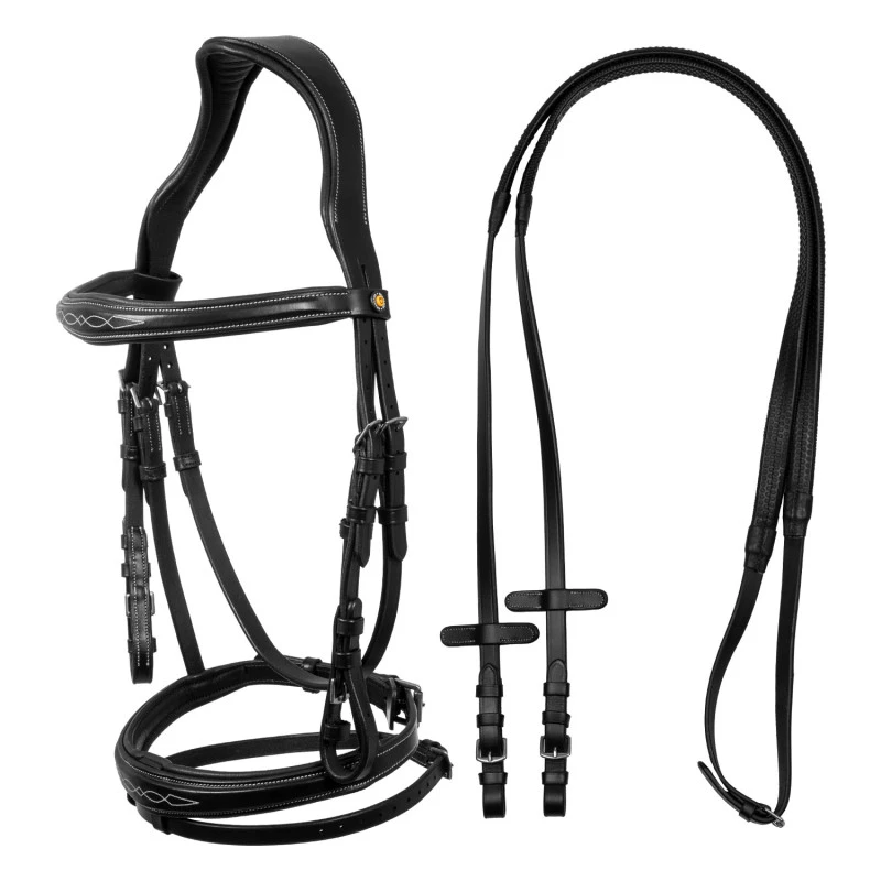 Bridle in soft stitched leather