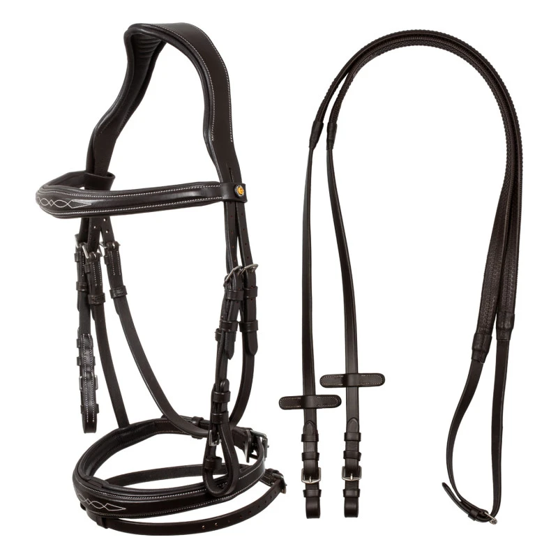 Bridle in soft stitched leather