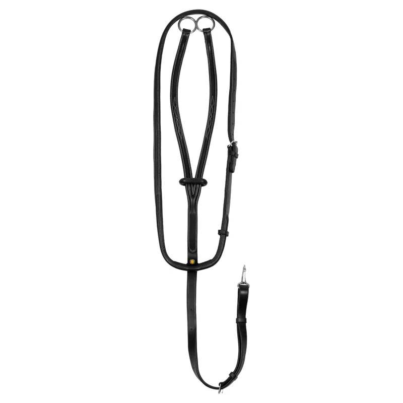 Martingale de coleira com costuras contrastantes