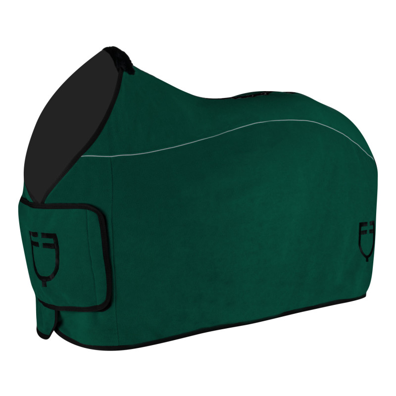 Fleece rug with flap front closure