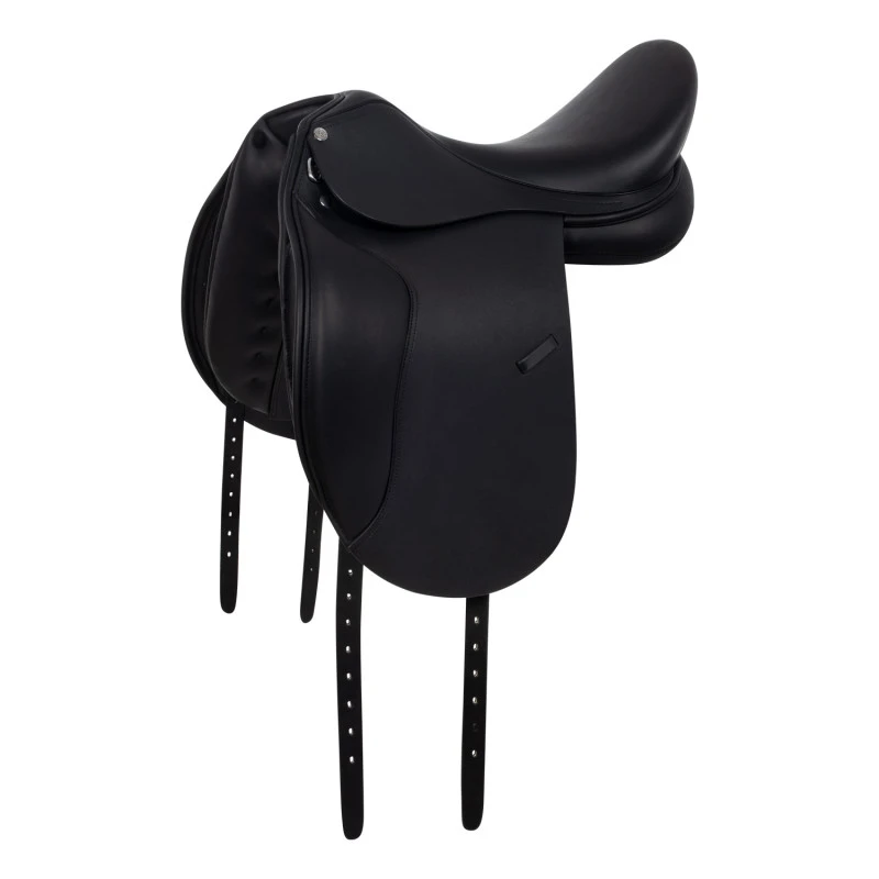 Dressage saddle with removable blocks