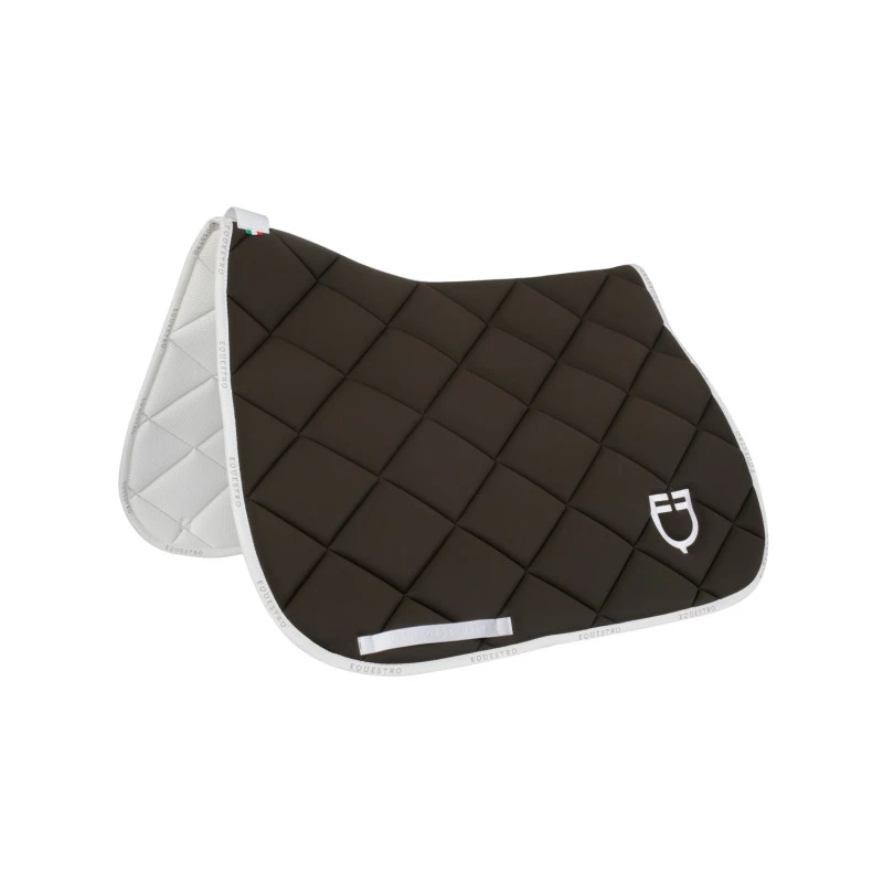 Dressage saddle pad technical fabric with logo