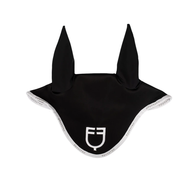 Cuffietta cavallo in tessuto tecnico con logo