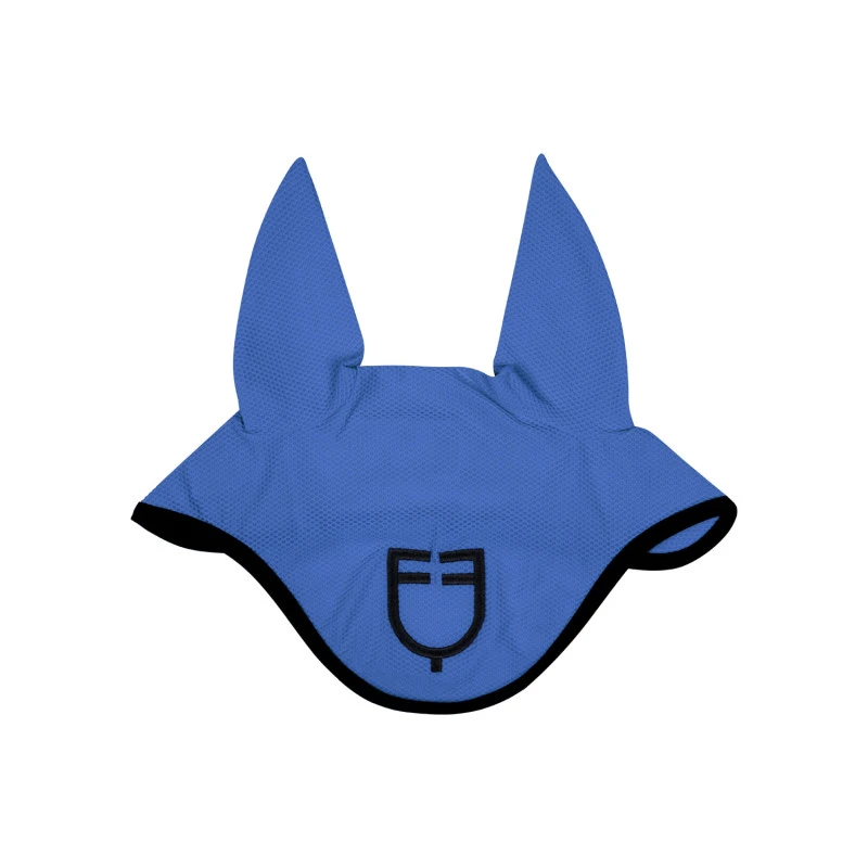Perforated fabric fly veil with logo