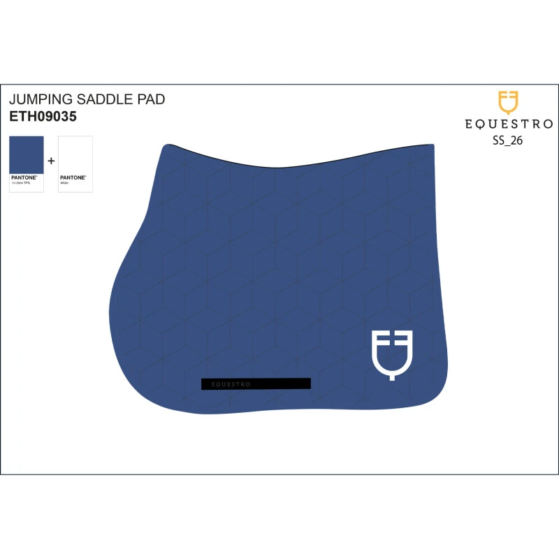 Jumping saddle pad cube quilting