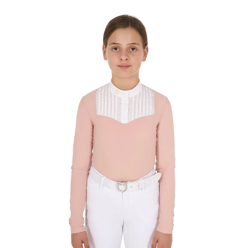 Polo de niña slim fit concurso con strass