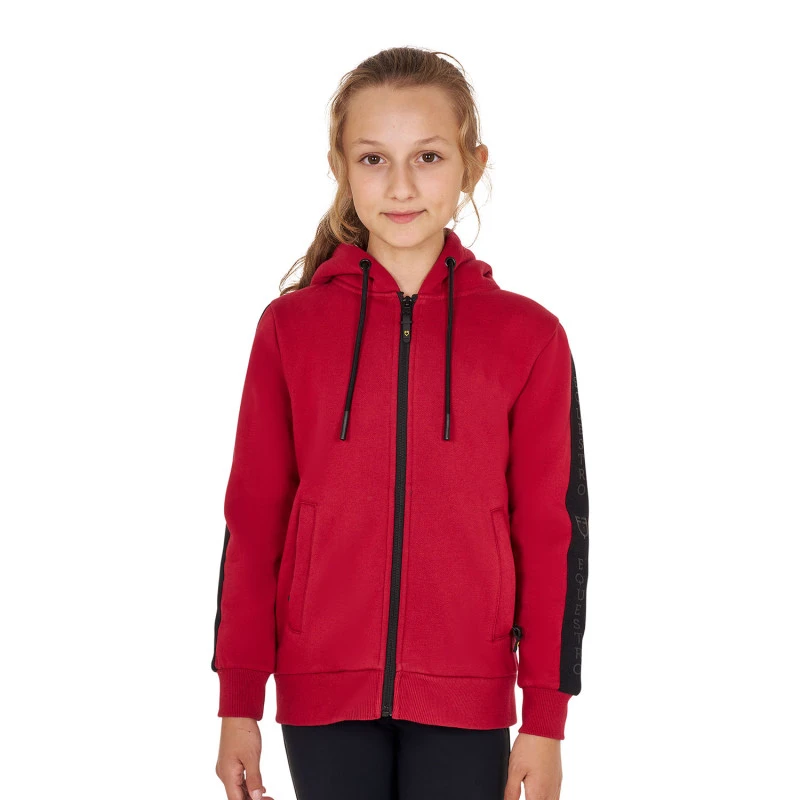 Mädchen-Sweatshirt mit durchgehendem Reißverschluss und Fleece-Innenfutter