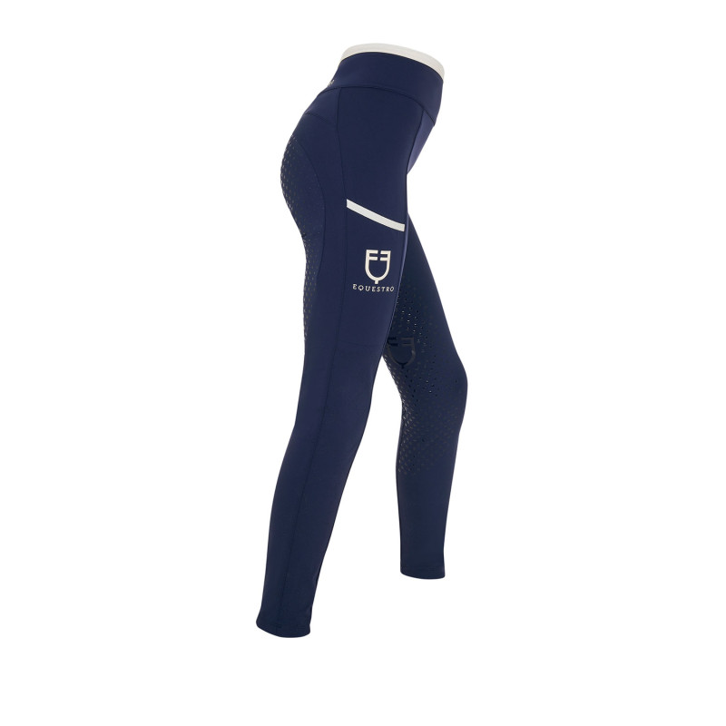 Girls' leggings with perforated decorations