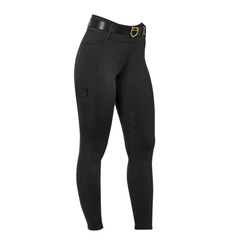 Girl's high-waisted full grip leggings with belt loops