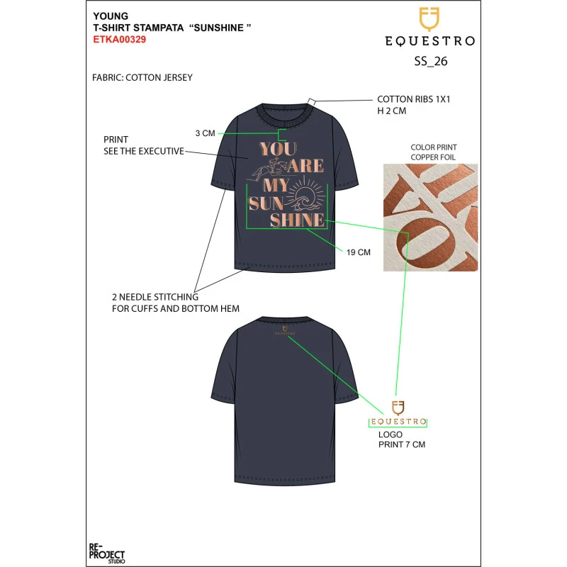 Girls' Sunshine cotton T-shirt
