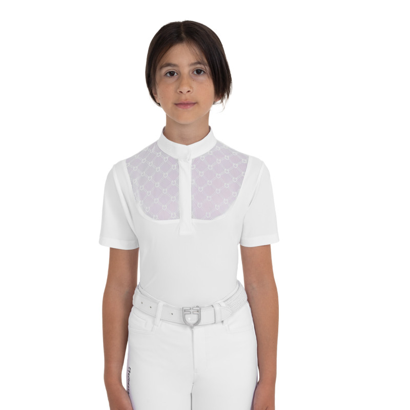 Girls’ competition polo shirt with tulle