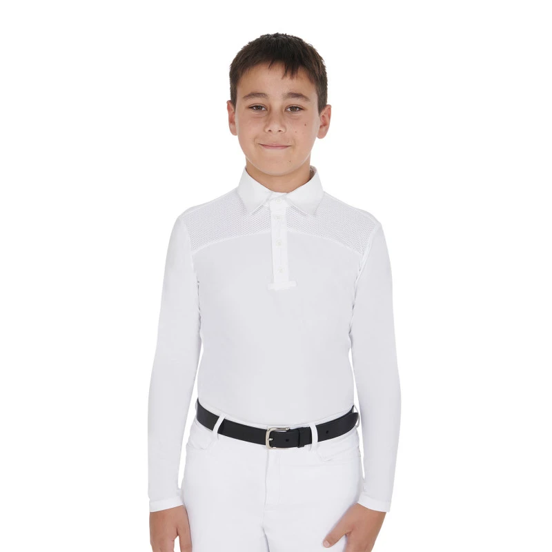 Polo de niño de manga larga con botones