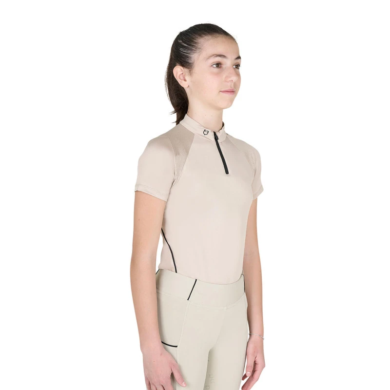 Kids' slim fit training polo shirt high performance