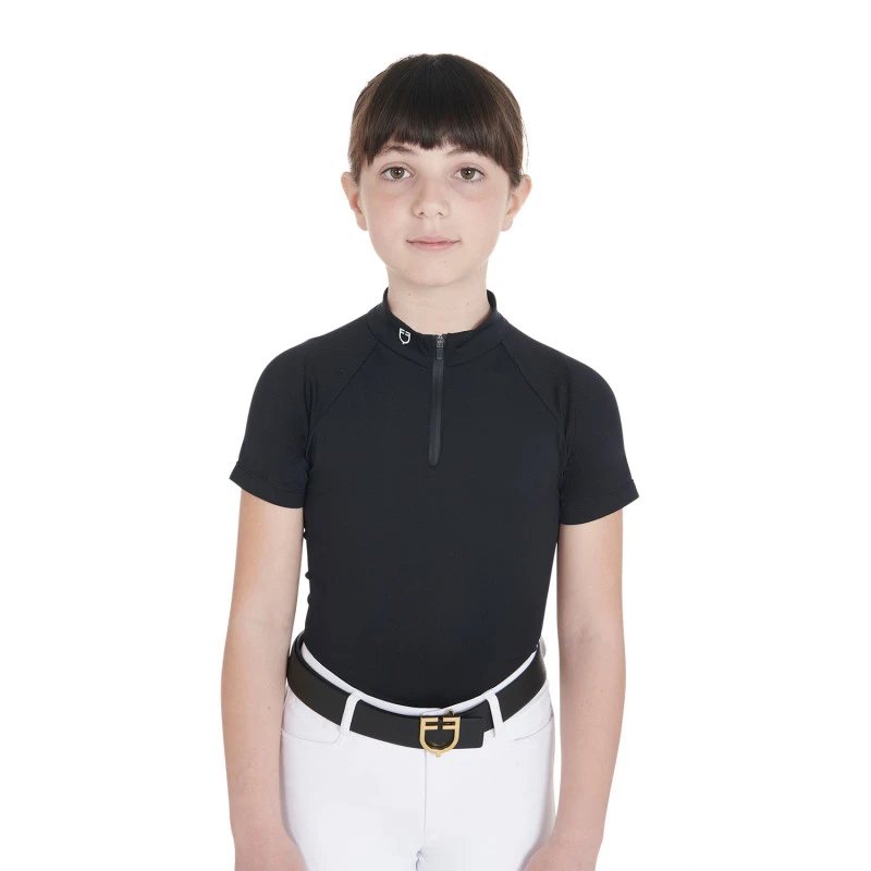Kids' slim fit training polo shirt high performance