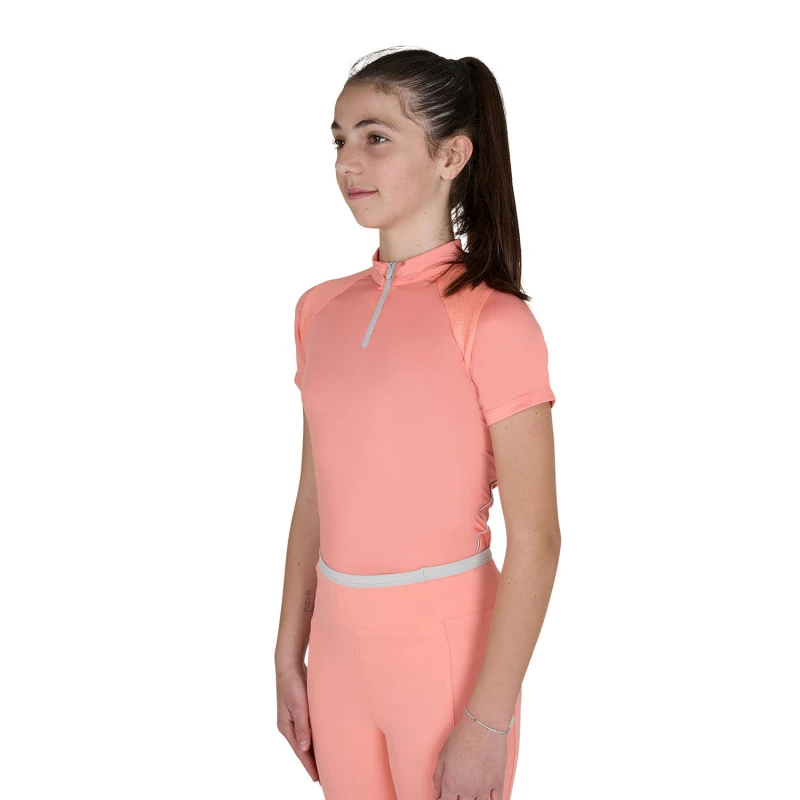 Kids' slim fit training polo shirt high performance
