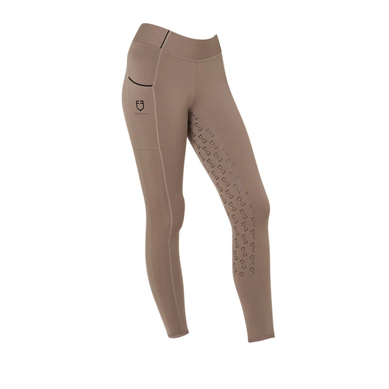 Girls' slim fit grip leggings with logo