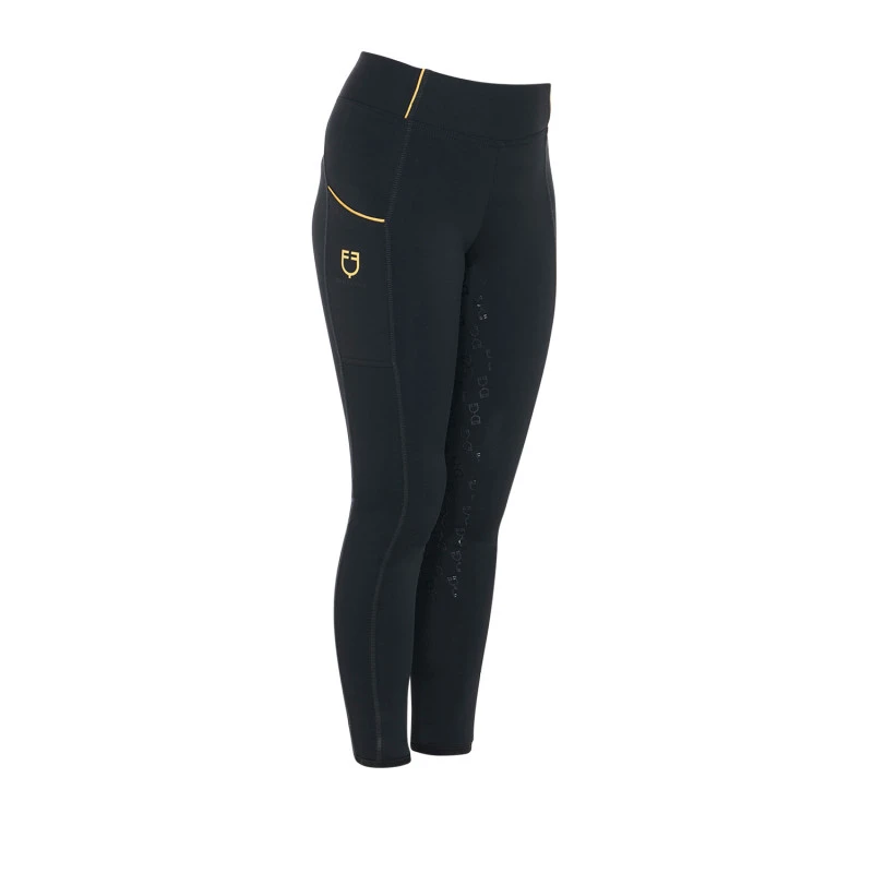 Girls' slim fit grip leggings with logo