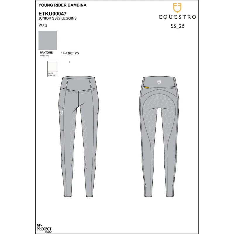 Girls' slim fit grip leggings with logo