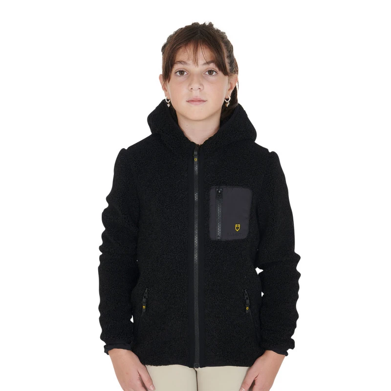 Kids' fleece sweatshirt with front zip