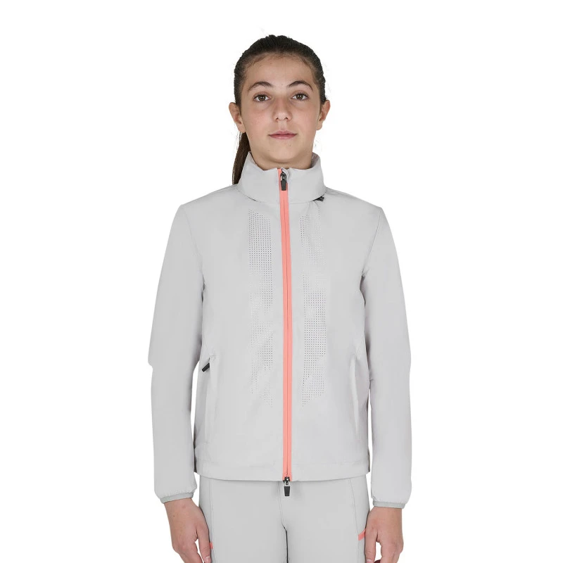Kids' unisex softshell jacket with back logo
