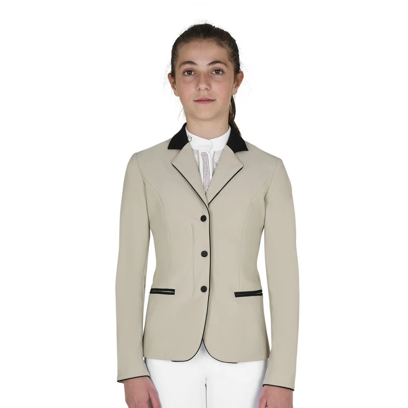 Kids' unisex competition jacket with zip and buttons