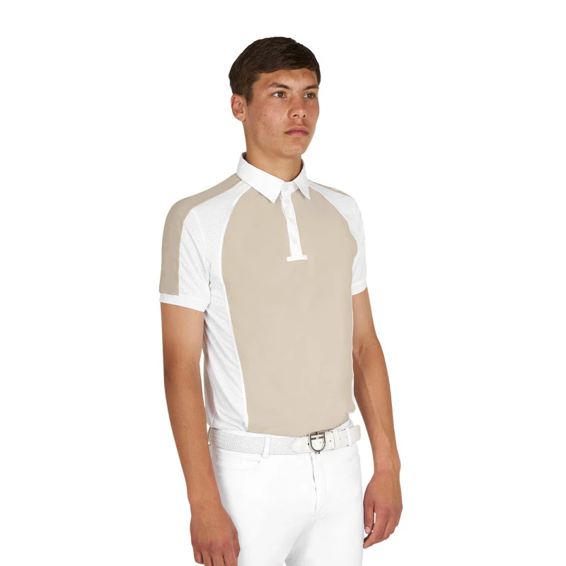 Polo de hombre de concurso slim fit cuatro botones