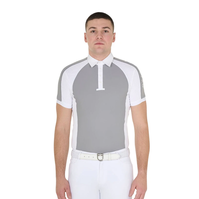 Polo de hombre de concurso slim fit cuatro botones