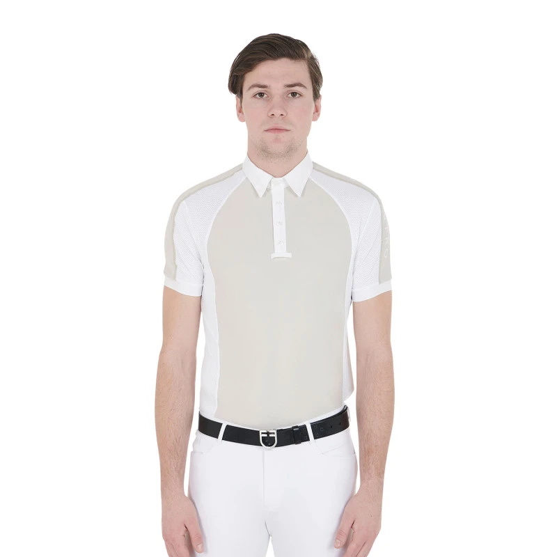Herren-Slim-Fit-Wettkampf-Poloshirt mit vier Knöpfen