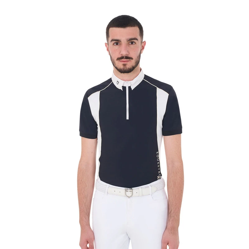 Polo de hombre slim fit de tejido técnico con ribete