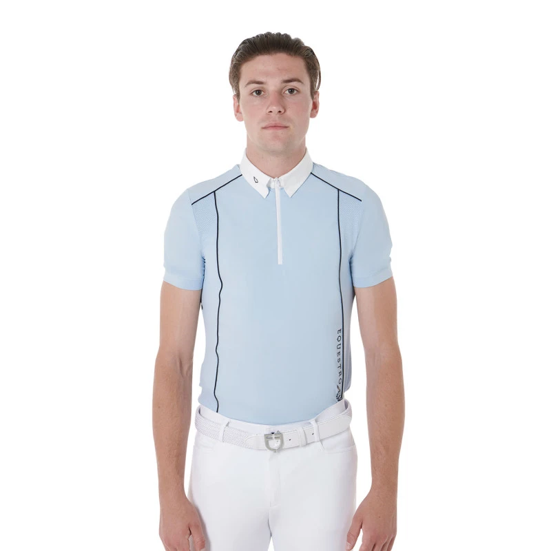 Polo de hombre slim fit de tejido técnico con ribete