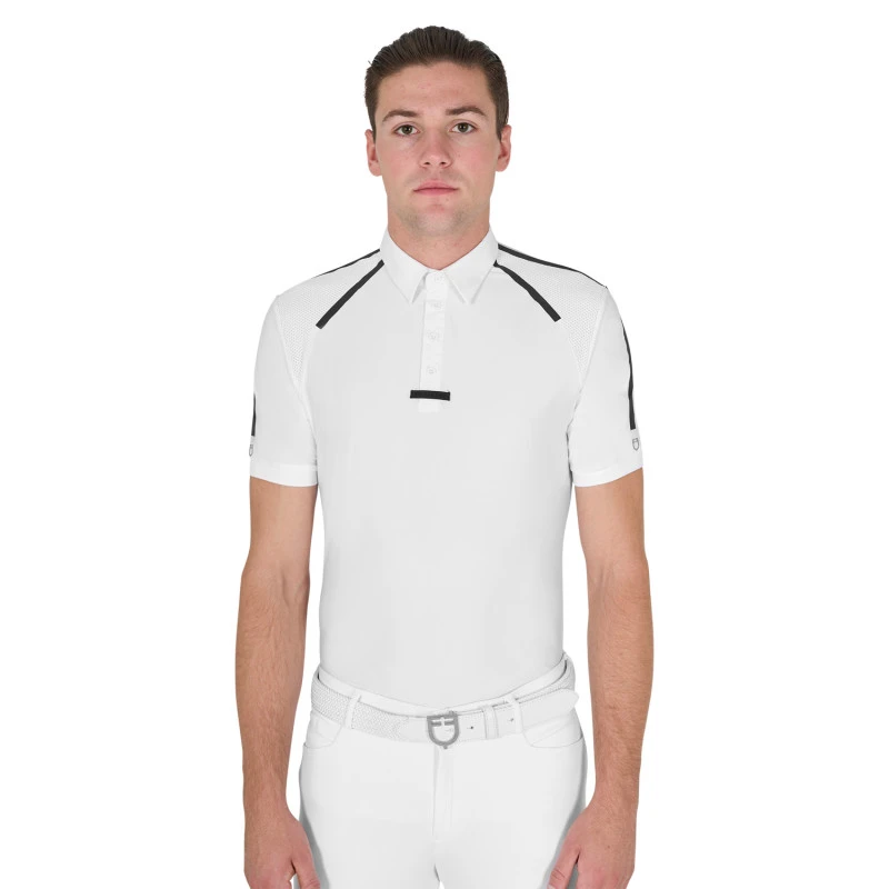 Polo de hombre de concurso slim fit manga corta