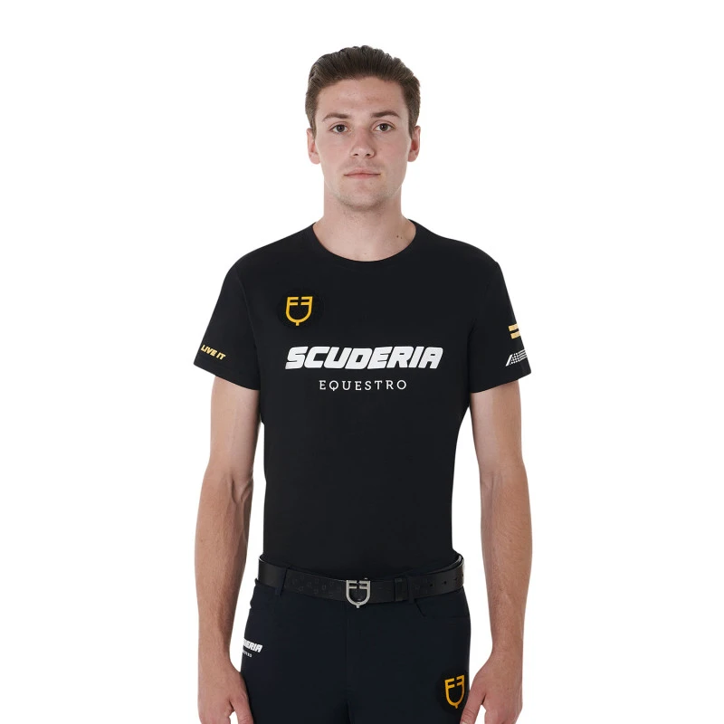 Scuderia Equestro Herren Stretch-Baumwoll-T-Shirt