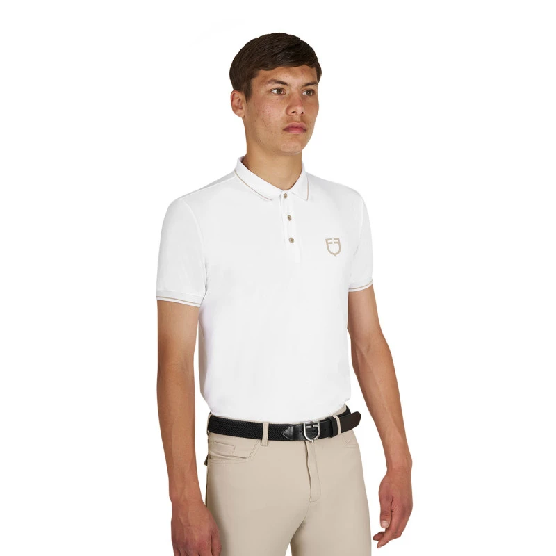 Men's training polo with contrasting details