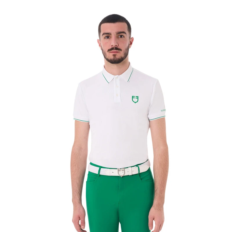 Men's training polo with contrasting details