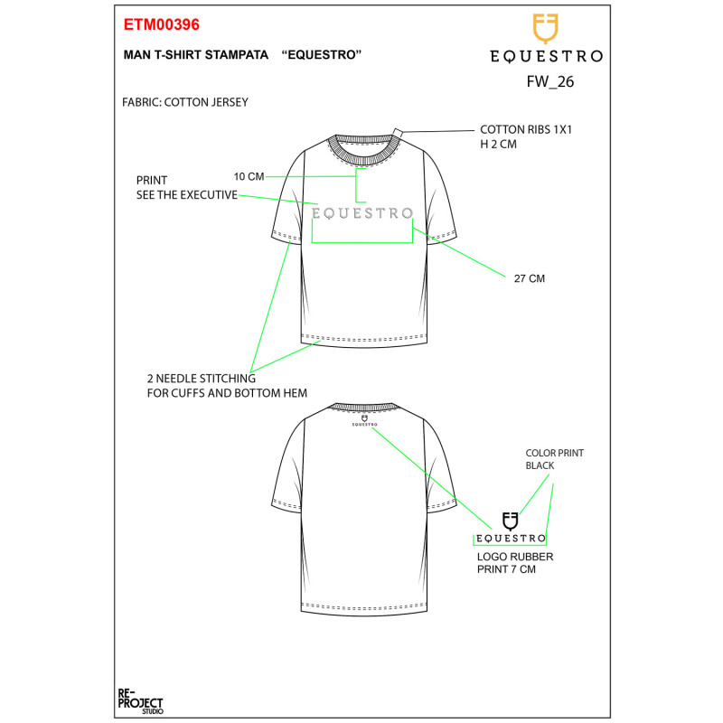 Men’s T-shirt with tone-on-tone velvet lettering