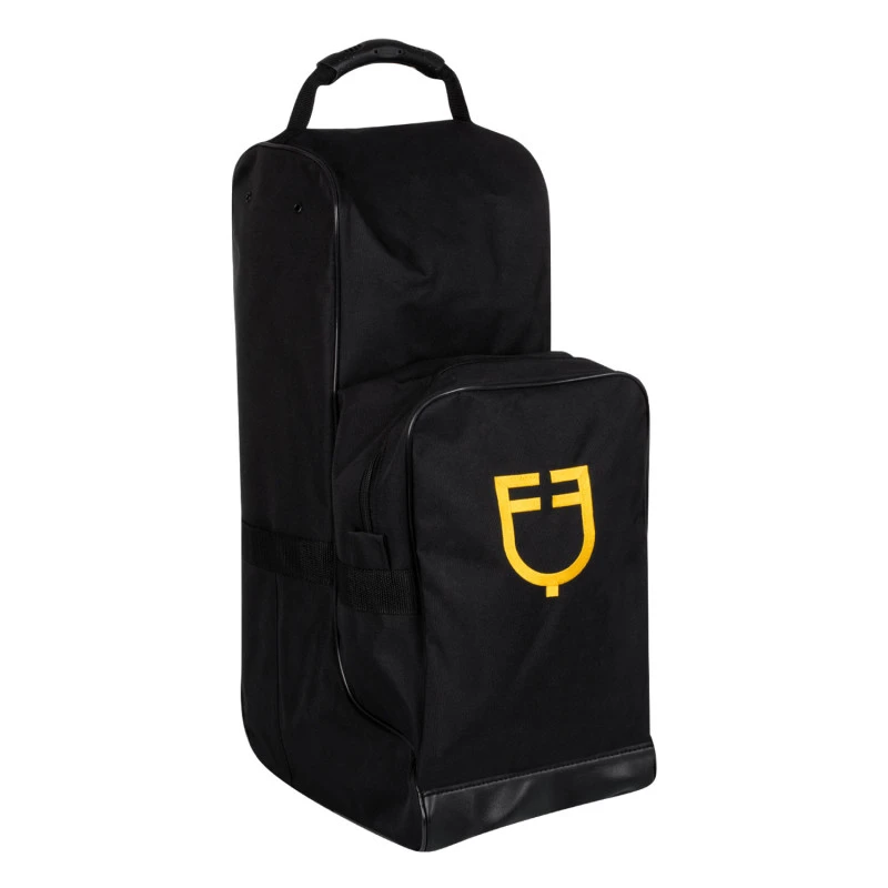 Boot and helmet bag with embroidered logo