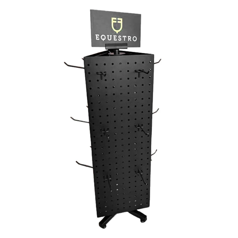 Black steel gloves and socks display L350/W300/H870 mm