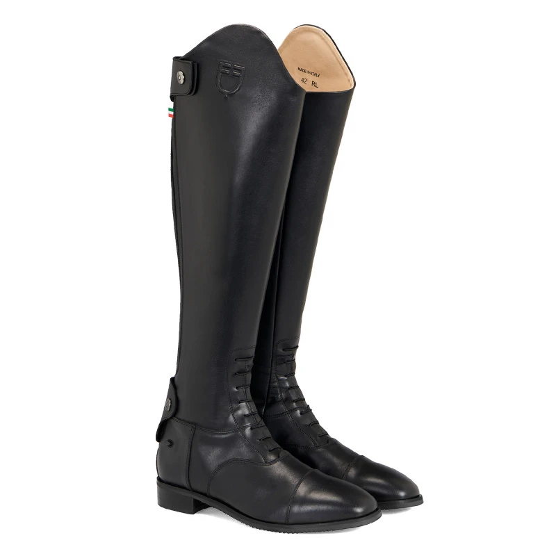 Unisex-Stiefel mit Schnürsenkeln und Reißverschluss hinten