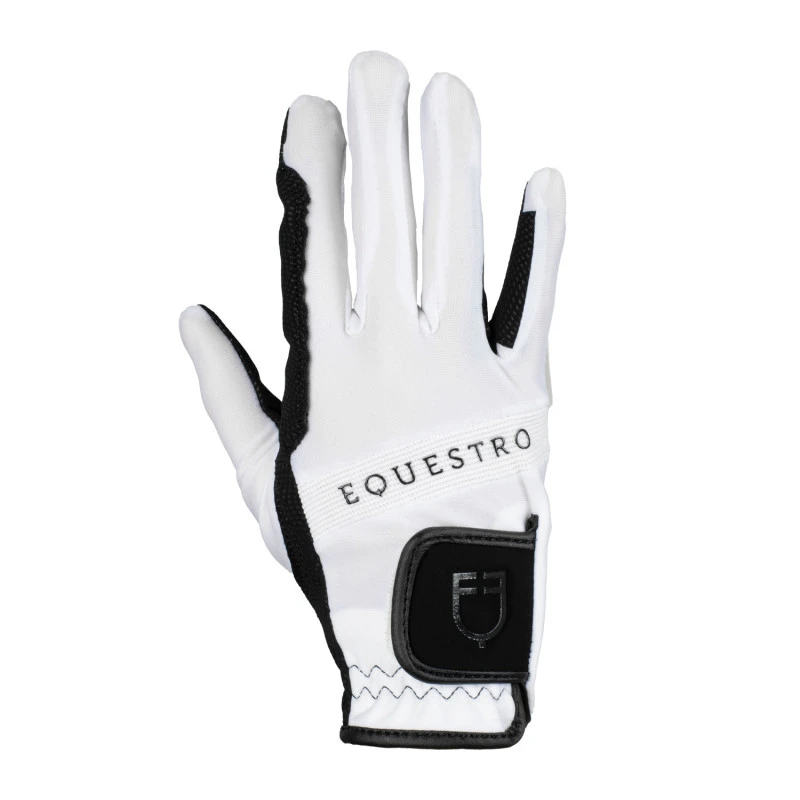 Gloves in technical fabric with multicolor logo