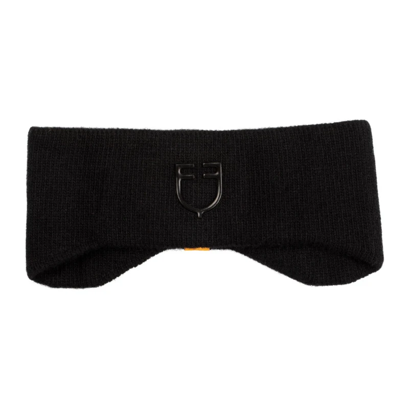 Unisex geripptes Woll-Ohrenschützer-Stirnband mit Logo