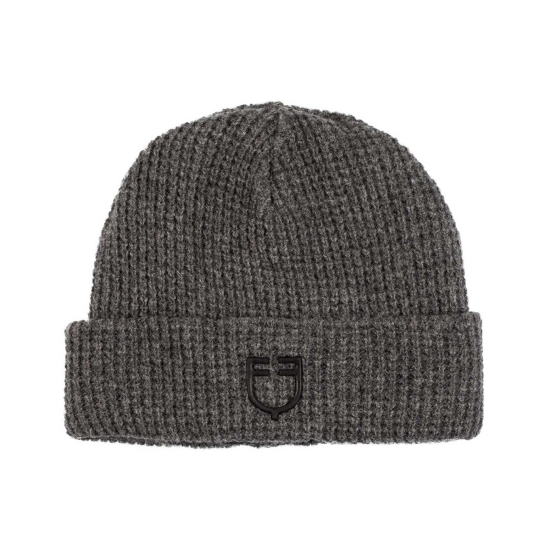 Unisex ribbed wool beanie with logo