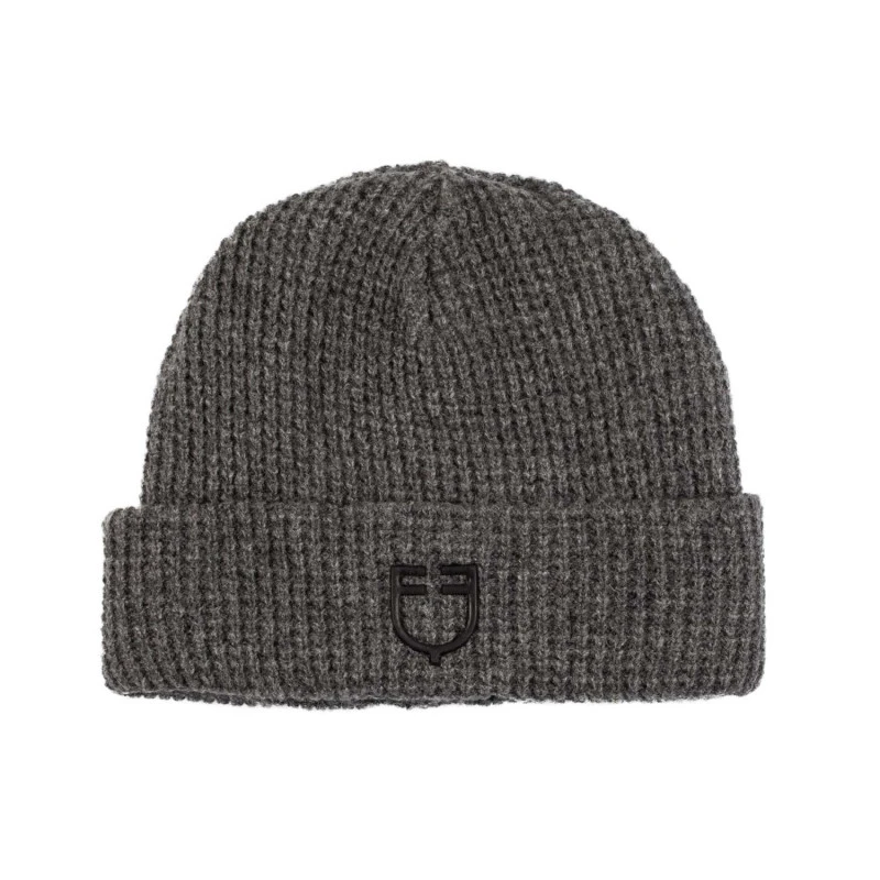 Unisex-Mütze aus gerippter Wolle mit Logo