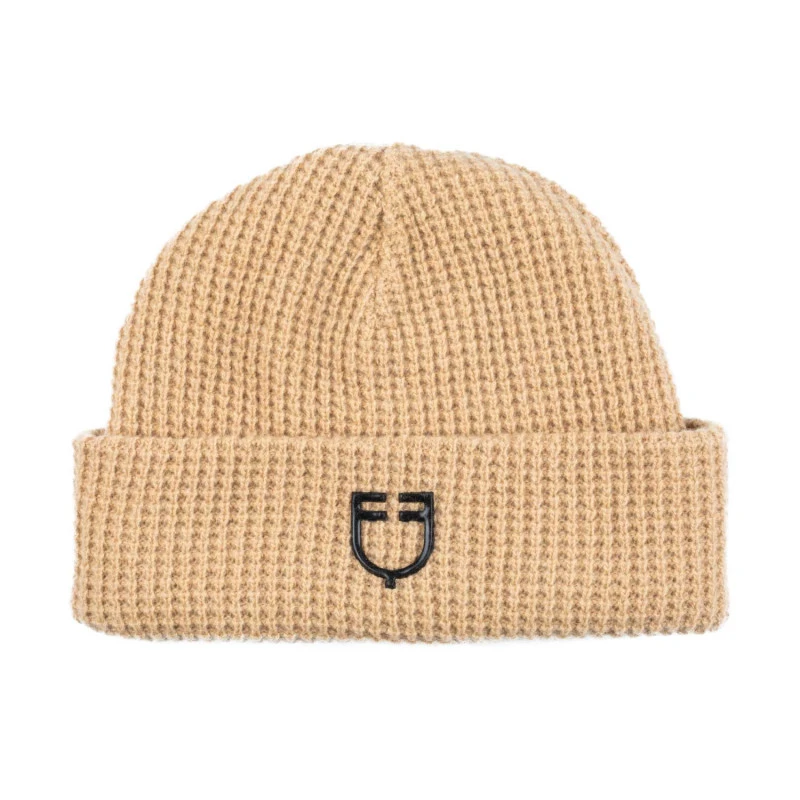 Unisex ribbed wool beanie with logo