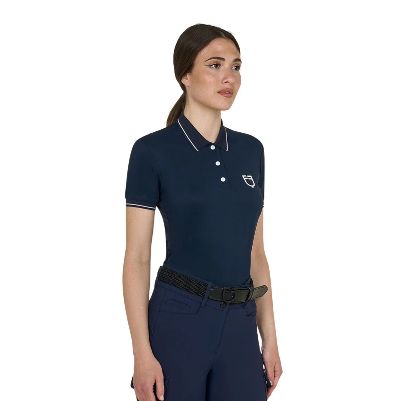 Women's slim fit polo shirt in breathable fabric