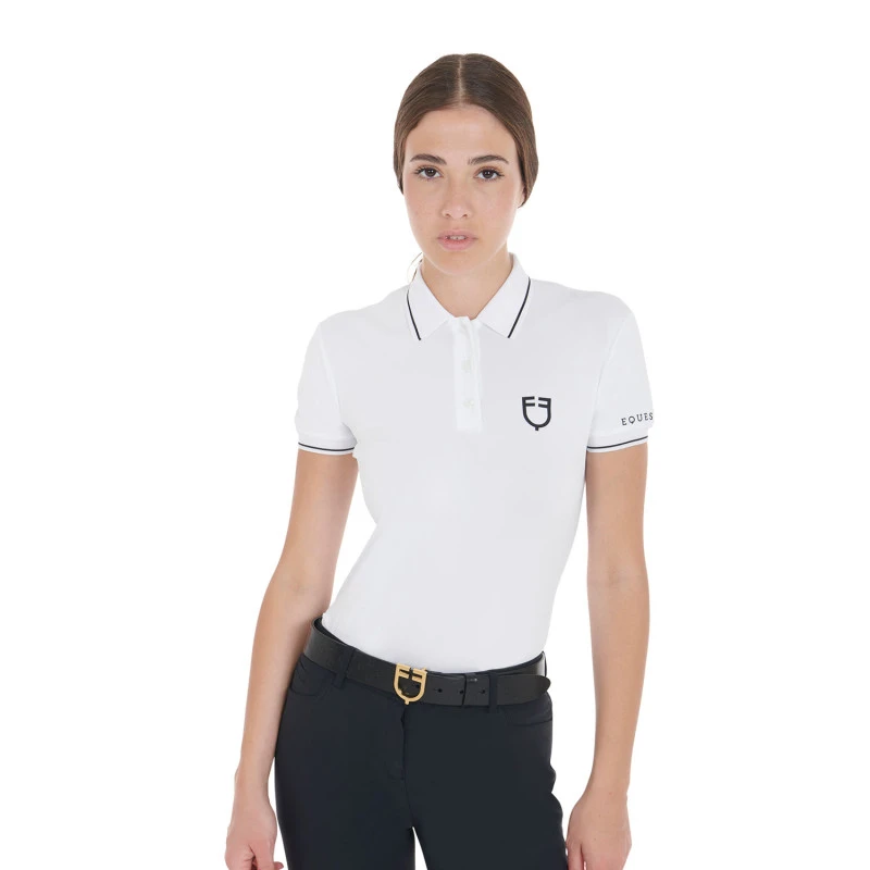 Women's slim fit polo shirt in breathable fabric
