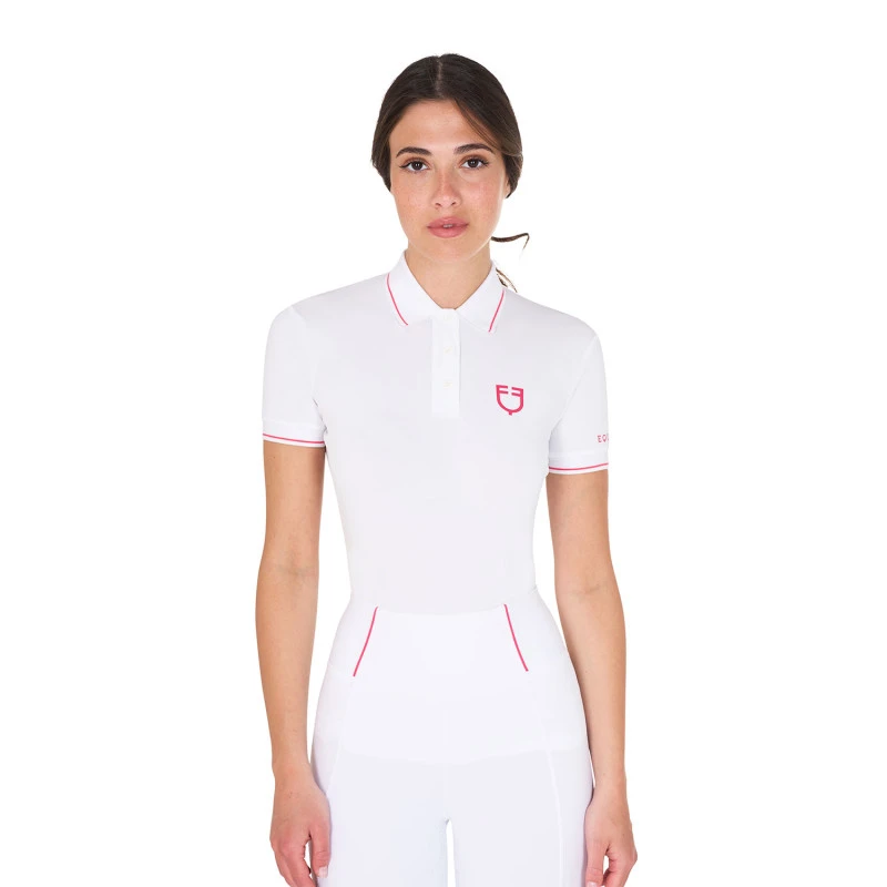 Women's slim fit polo shirt in breathable fabric