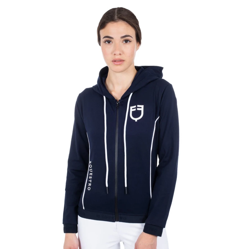 Damen-Sweatshirt mit Interlock-Frontreißverschluss