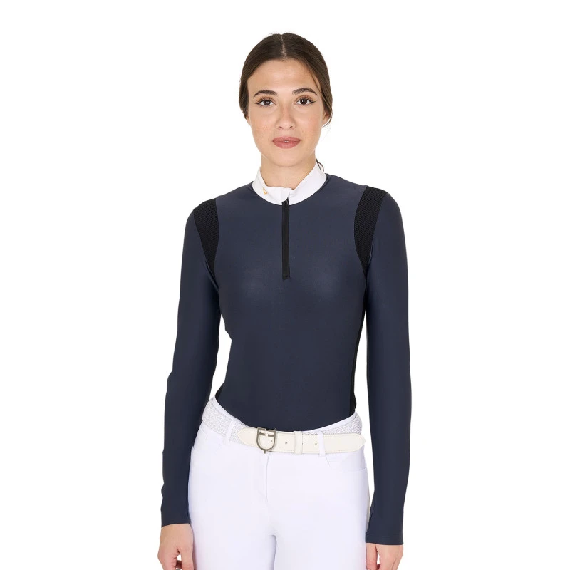 Polo de mujer slim fit en tejido técnico